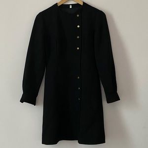 Vintage wool black dress
